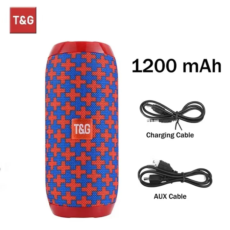 TG117 Portable Bluetooth Speaker Outdoor Wireless Woofer Free Call FM TF Card USB Flash Drive Connect Mobile Phone Tablet TV