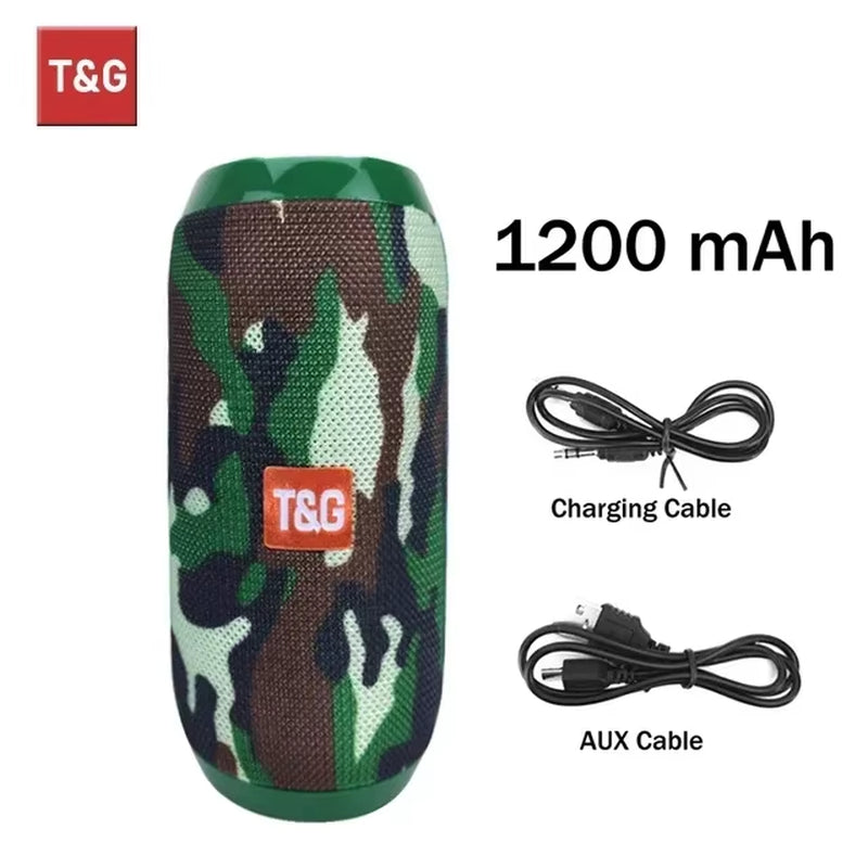 TG117 Portable Bluetooth Speaker Outdoor Wireless Woofer Free Call FM TF Card USB Flash Drive Connect Mobile Phone Tablet TV