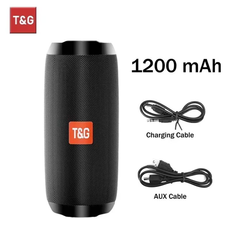 TG117 Portable Bluetooth Speaker Outdoor Wireless Woofer Free Call FM TF Card USB Flash Drive Connect Mobile Phone Tablet TV