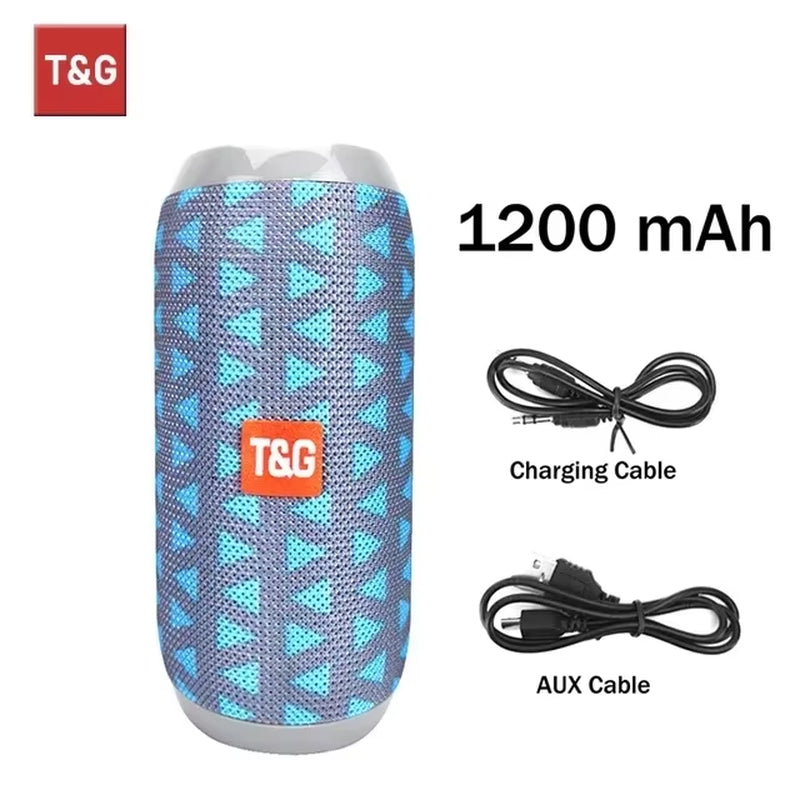 TG117 Portable Bluetooth Speaker Outdoor Wireless Woofer Free Call FM TF Card USB Flash Drive Connect Mobile Phone Tablet TV